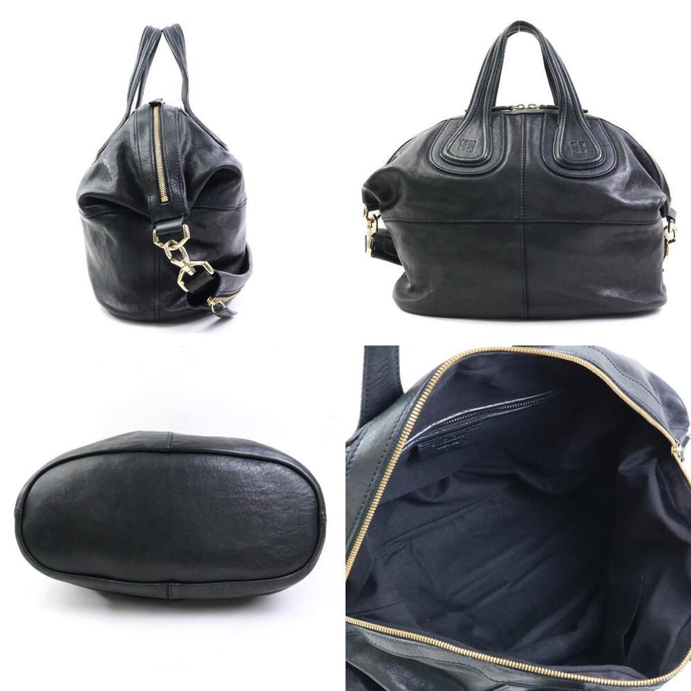 Givenchy Nightingale Shoulder Bag 2way Black Leather